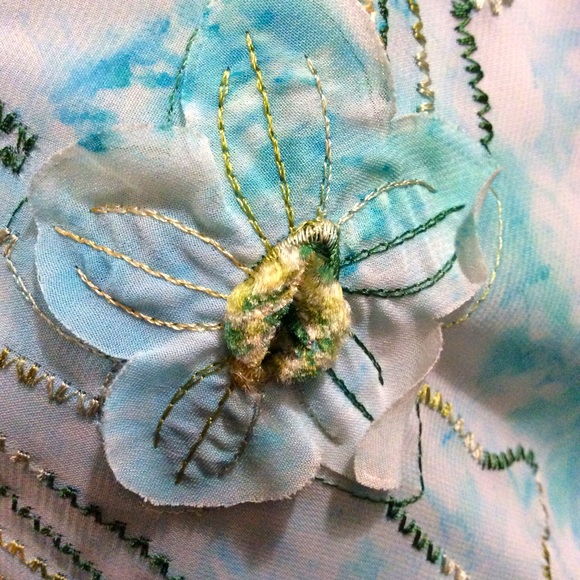 Vintage Les Modes Jolibel watercolour dress - Picture 9 of 16